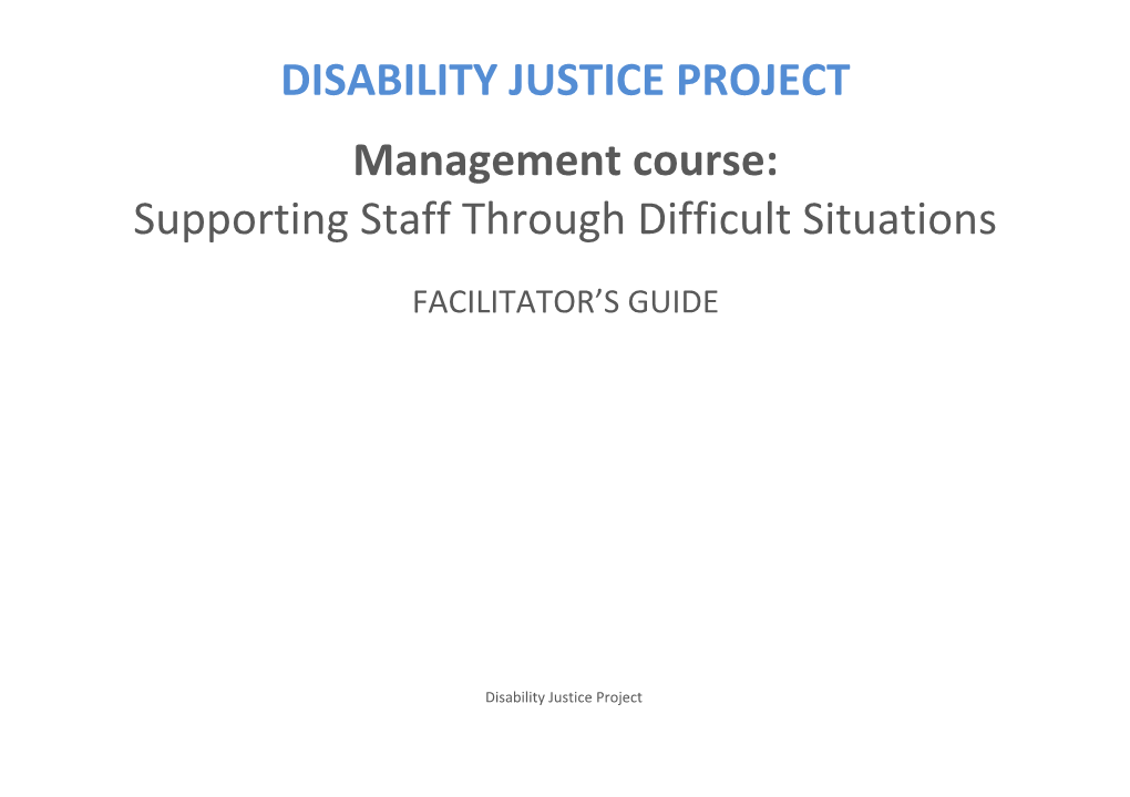 Disability Justice Project