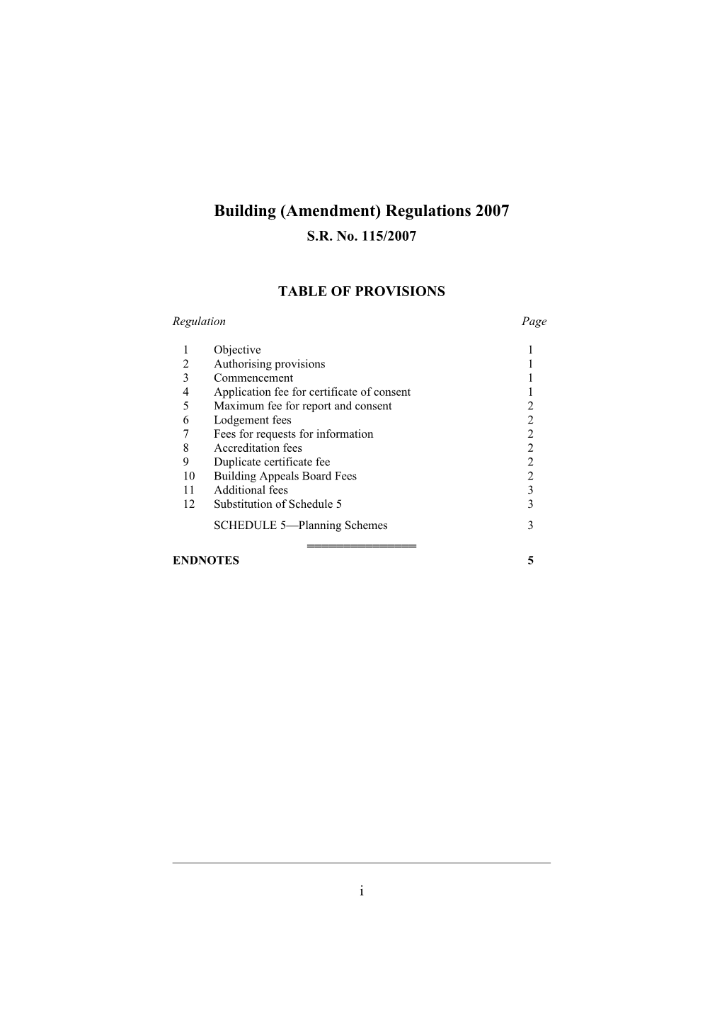 Building (Amendment) Regulations 2007