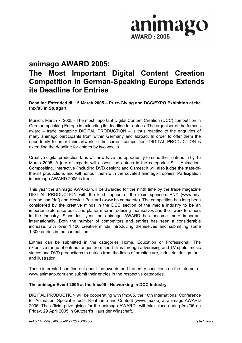 Animago 2003: Registrierung Hat Begonnen