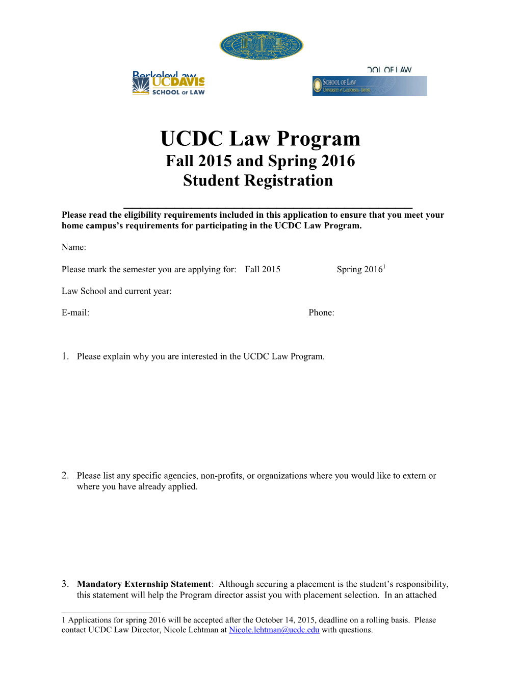 UCDC Law Program