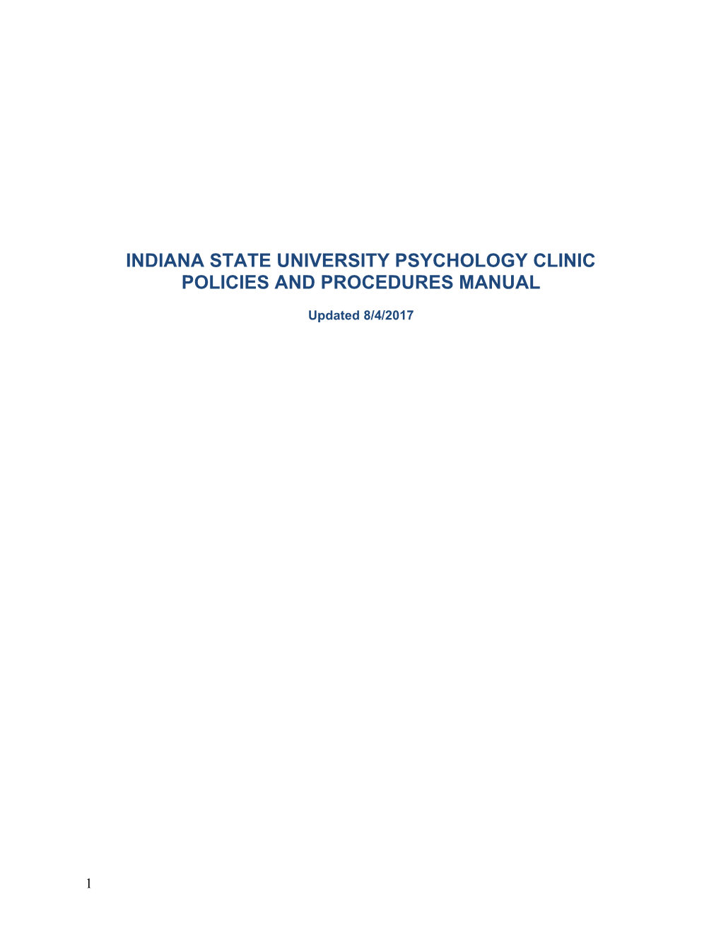 Indiana State University Psychology Clinic