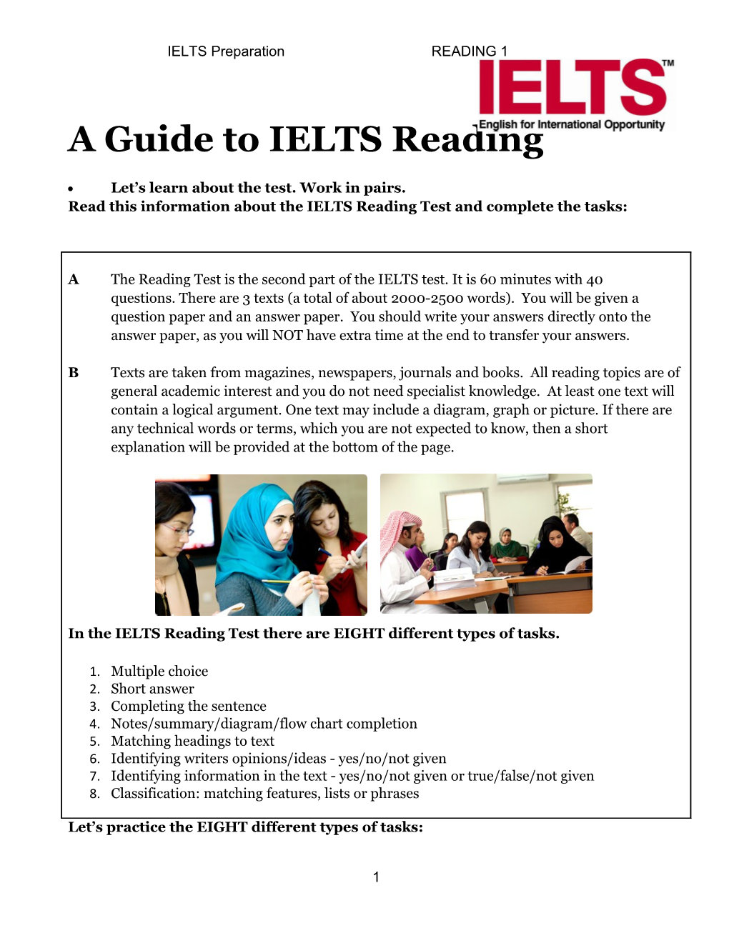 A Guide to IELTS Reading