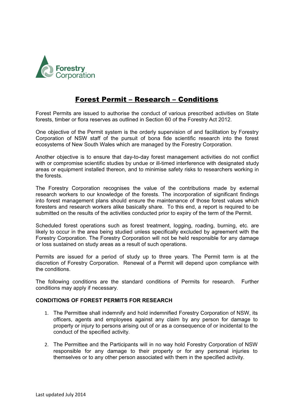 Forestpermit Research Conditions