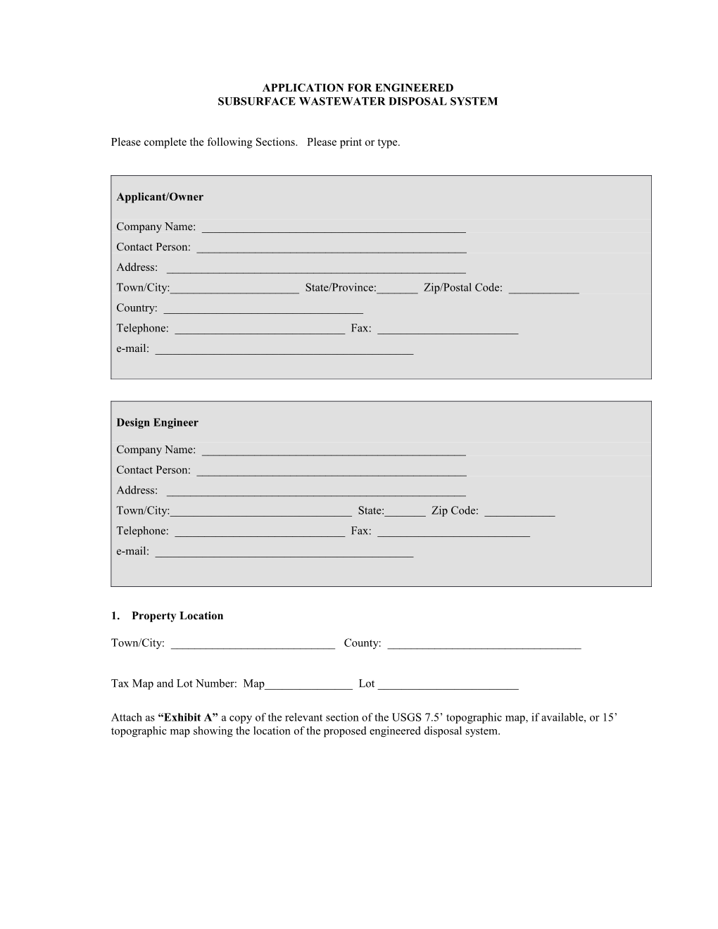 Application for Engineered Subsurface