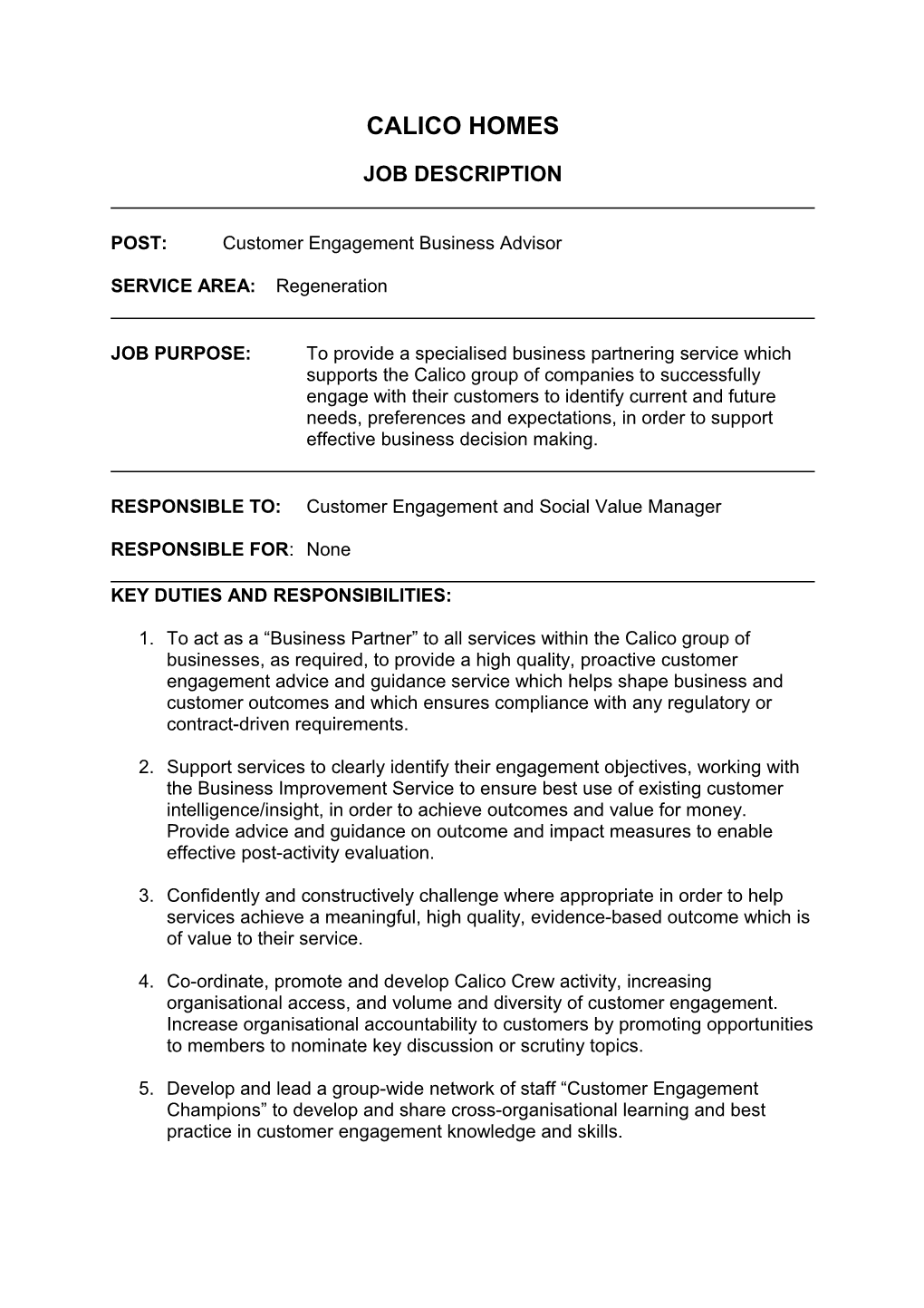POST: Customer Engagement Business Advisor