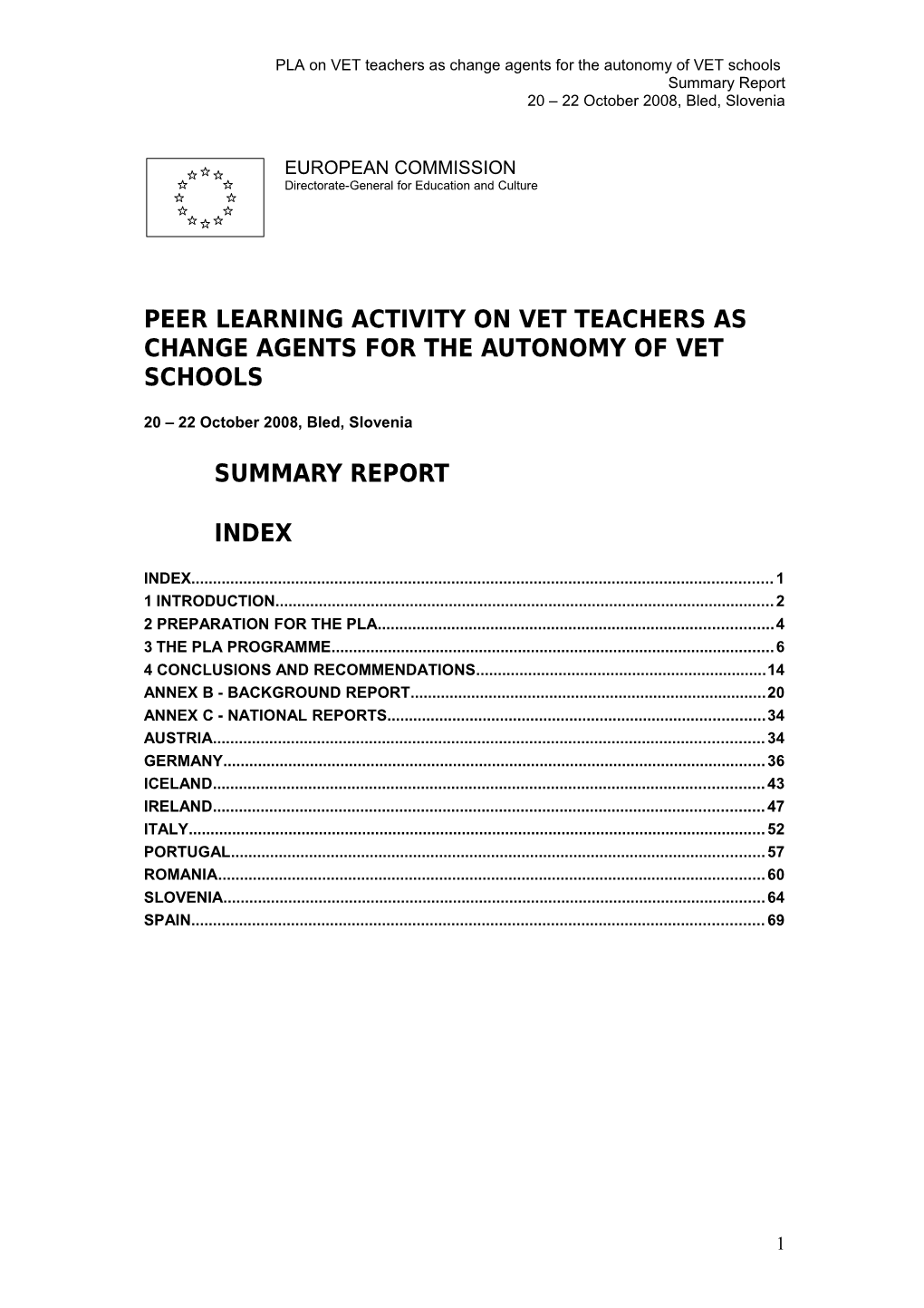 PLA on VET Teachers As Change Agents for the Autonomy of VET Schools