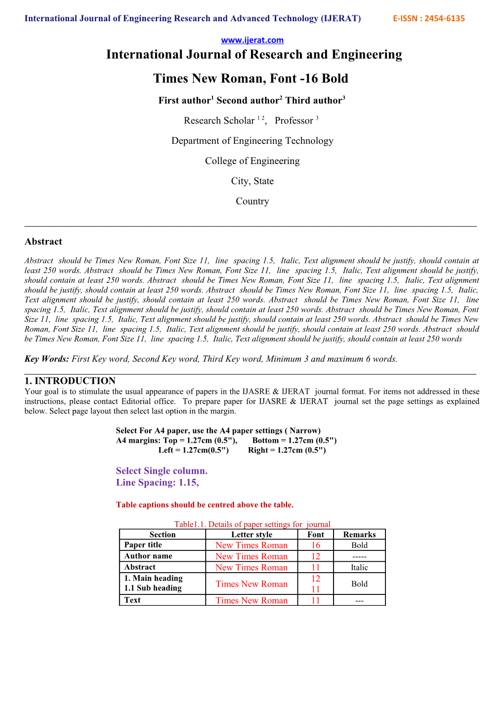 International Journal of Engineering Research and Advanced Technology (IJERAT) E-ISSN