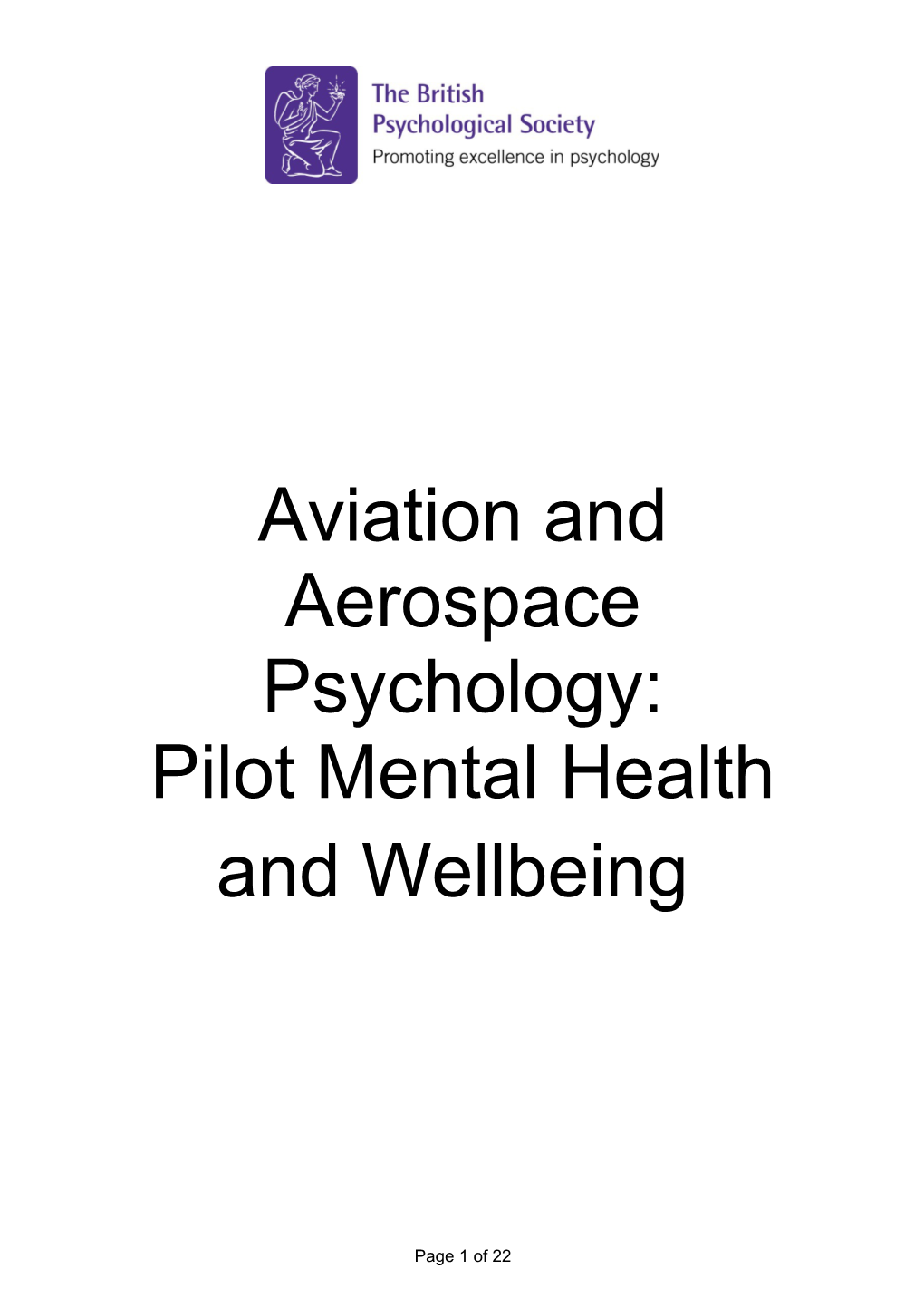 Aviation and Aerospace Psychology
