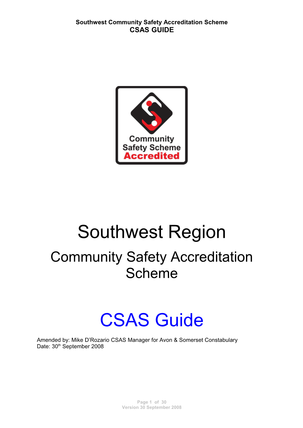 Sw Region Csas Guide Version 4