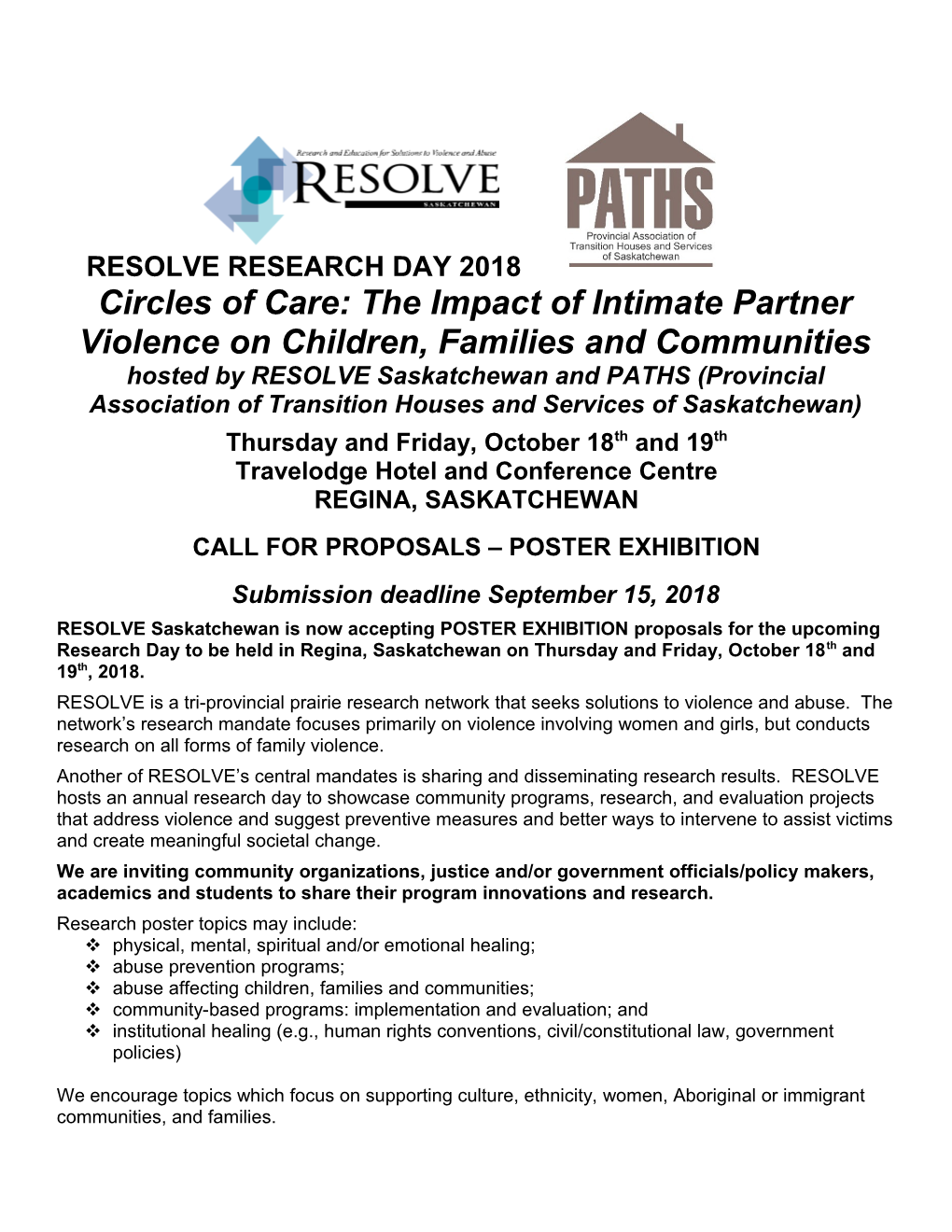 Circles of Care: the Impact of Intimate Partner Violence on Children, Families and Communities