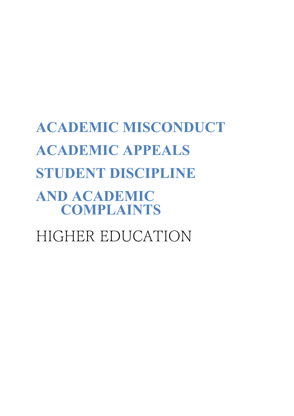 Academic Misconduct