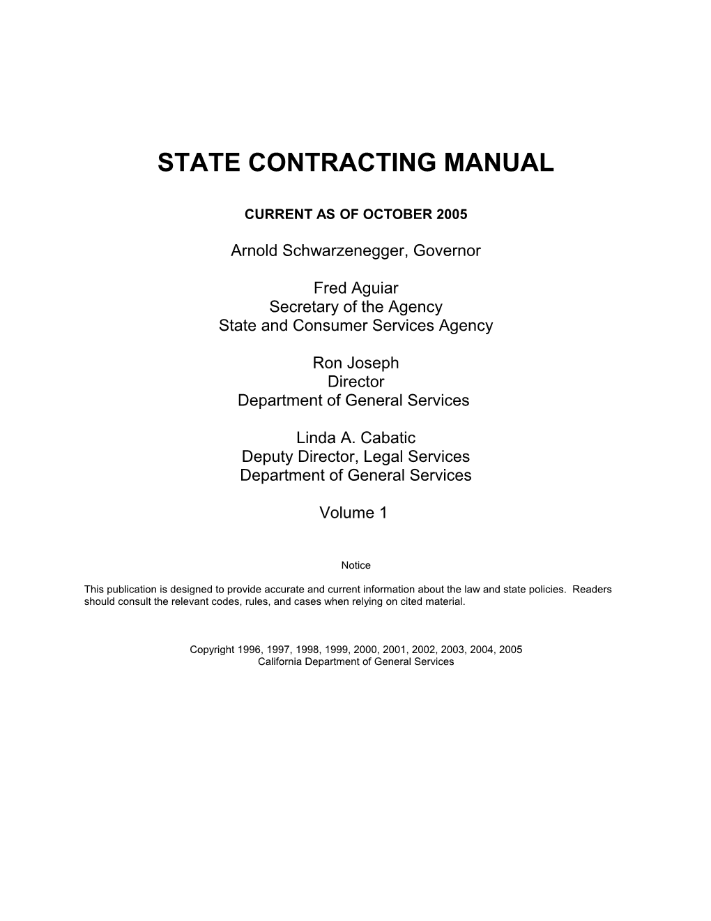 State Contracting Manual