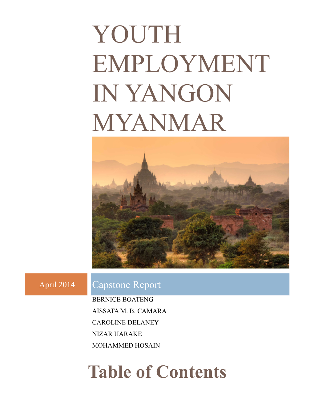 Myanmar Youth Employment