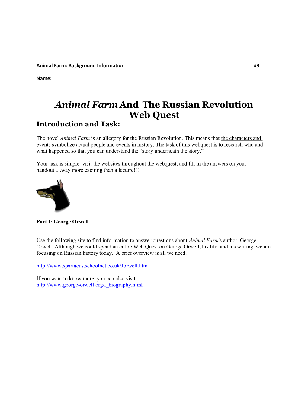 Animal Farm: Background Information#3