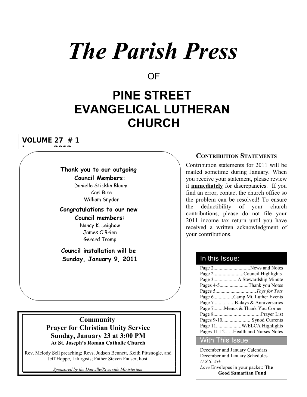The Parish Press