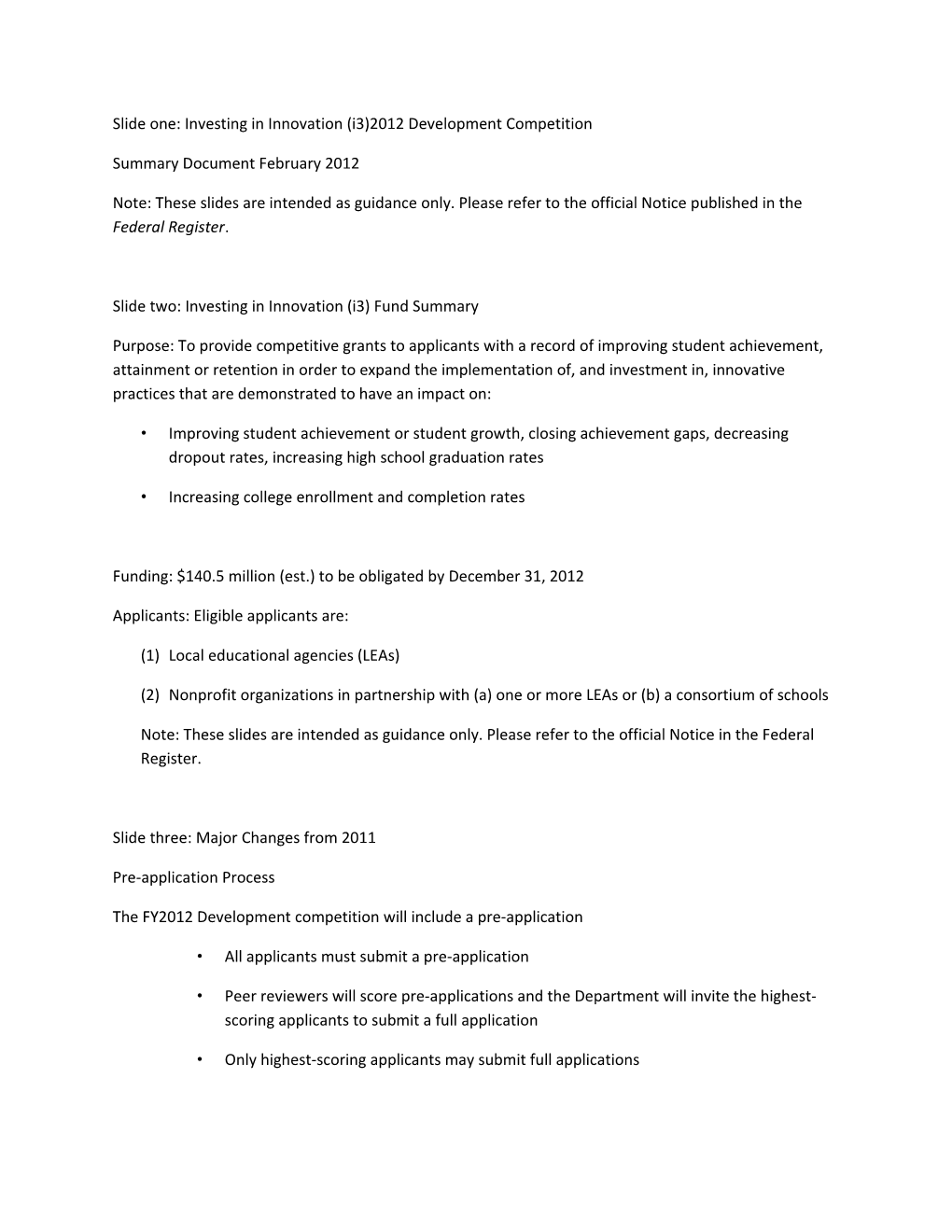 13 2012 Dev Summary Document (MS Word)