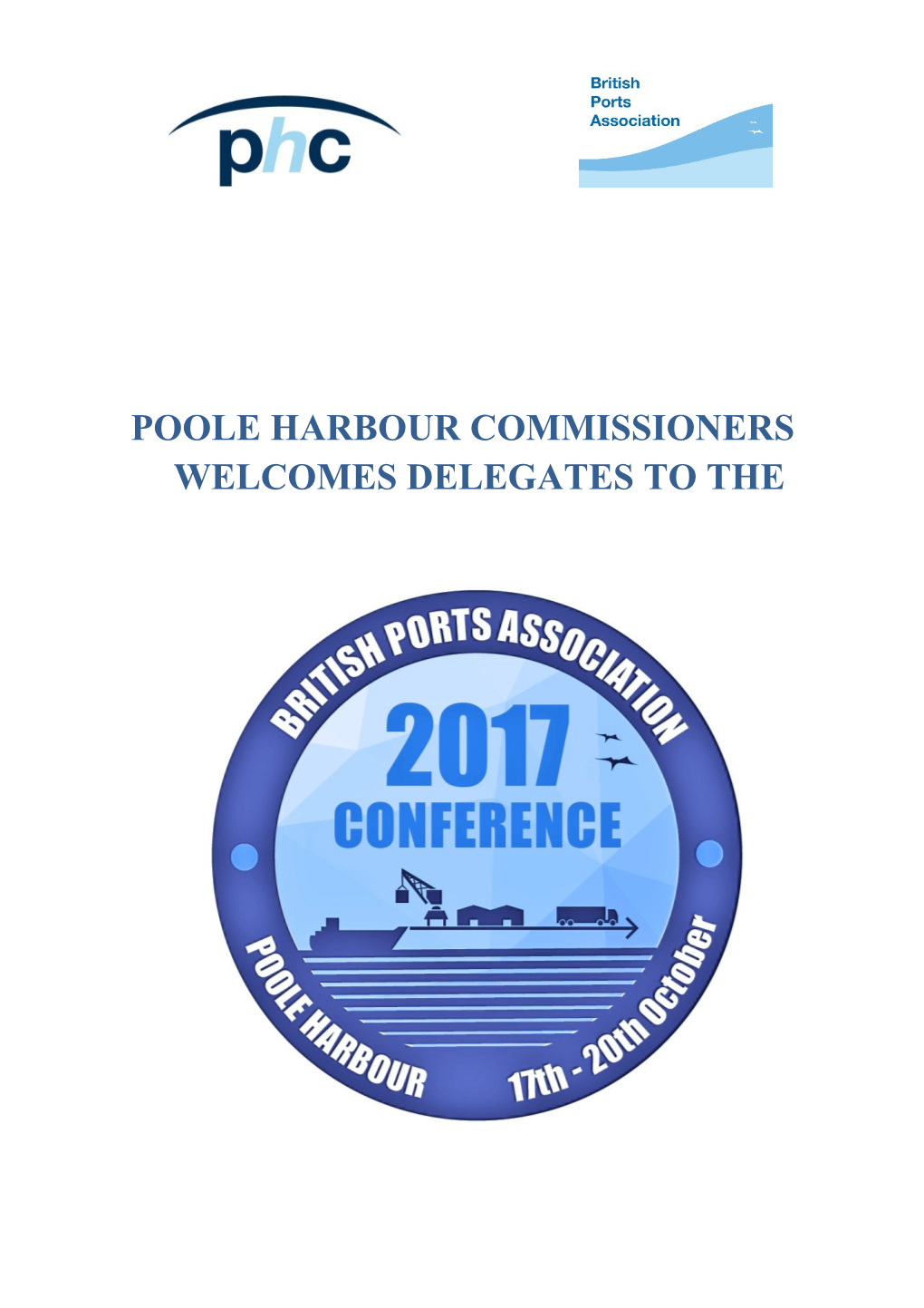 Poole Harbour Commissioners Welcomes Delegates to The