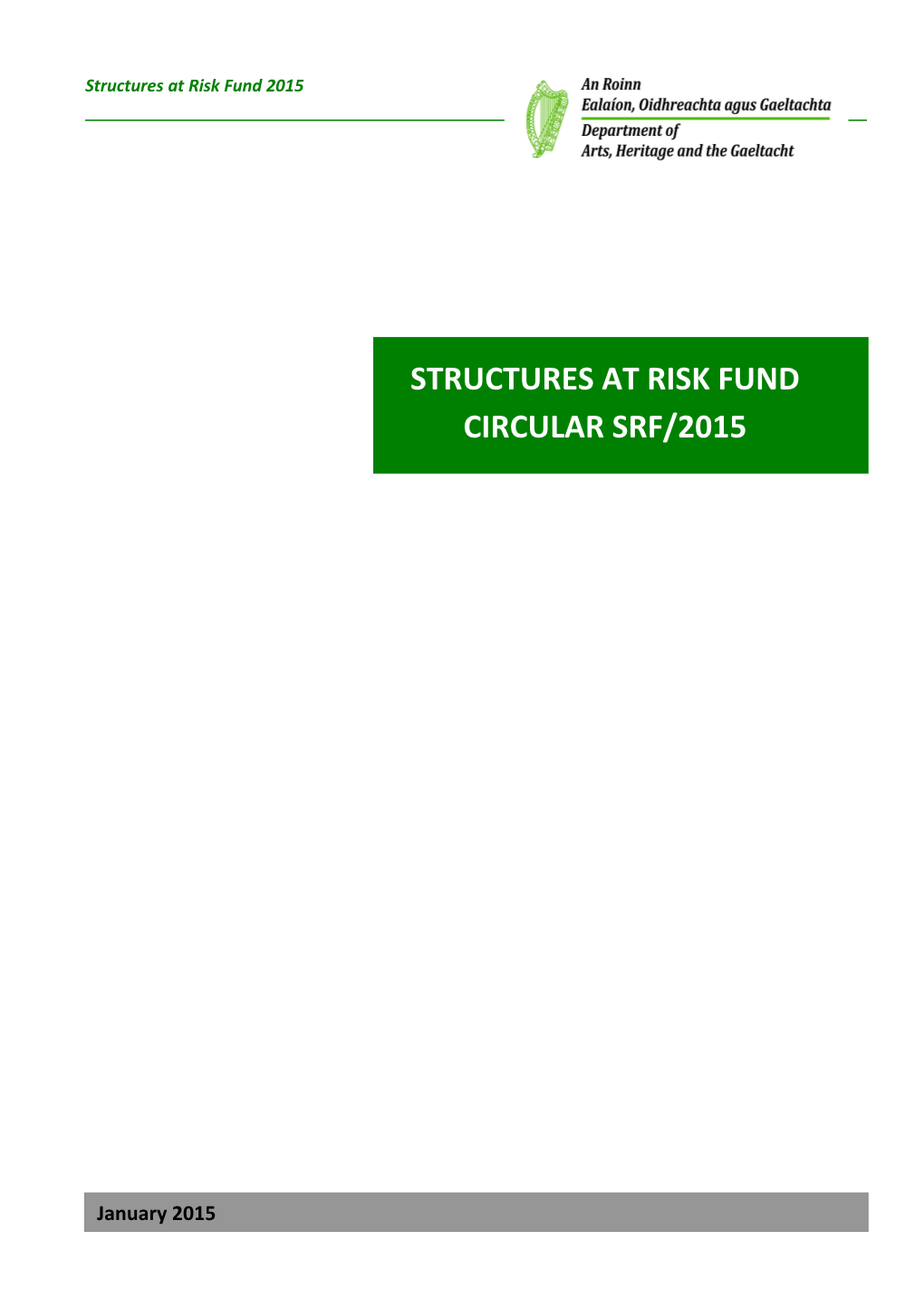 Structures at Risk Fund 2015 Application Guide