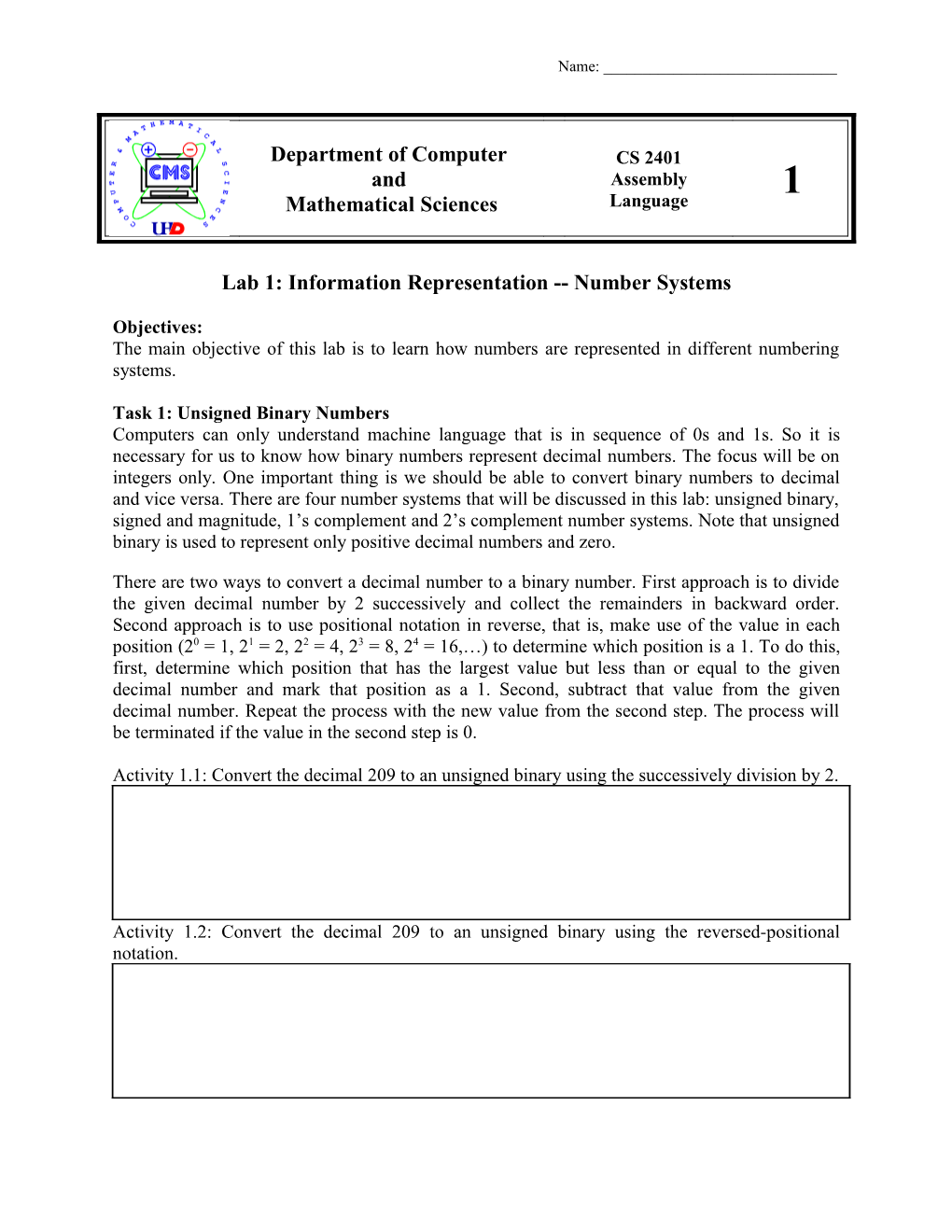 CS2401- Computer Organization and Assembly