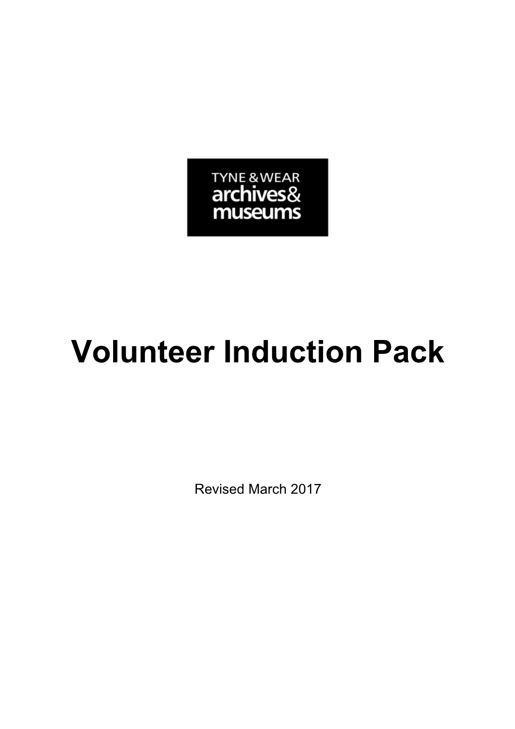 Volunteer Induction Pack