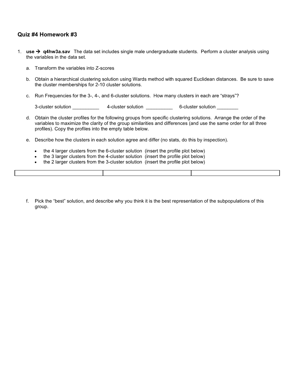 Quiz #4 Homework #3