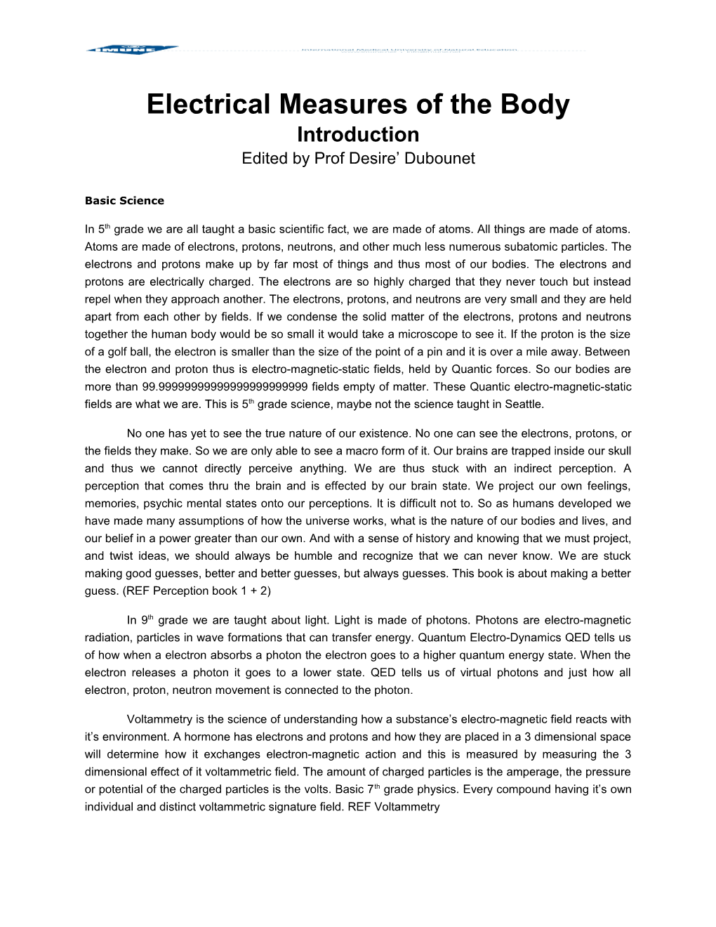 Electrical Measures of the Body