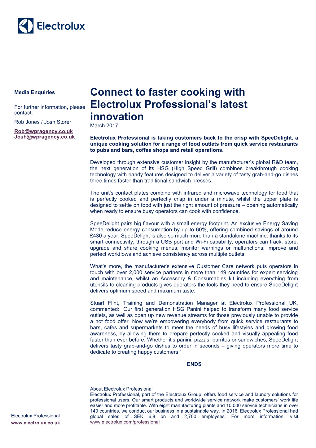 Connect to Faster Cooking with Electrolux Professional S Latest Innovation