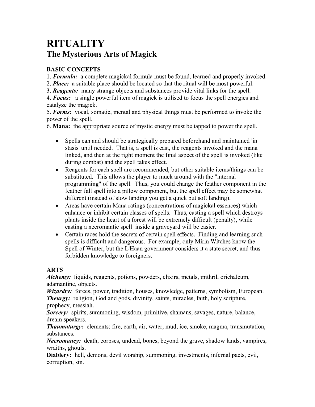 The Mysterious Arts of Magick