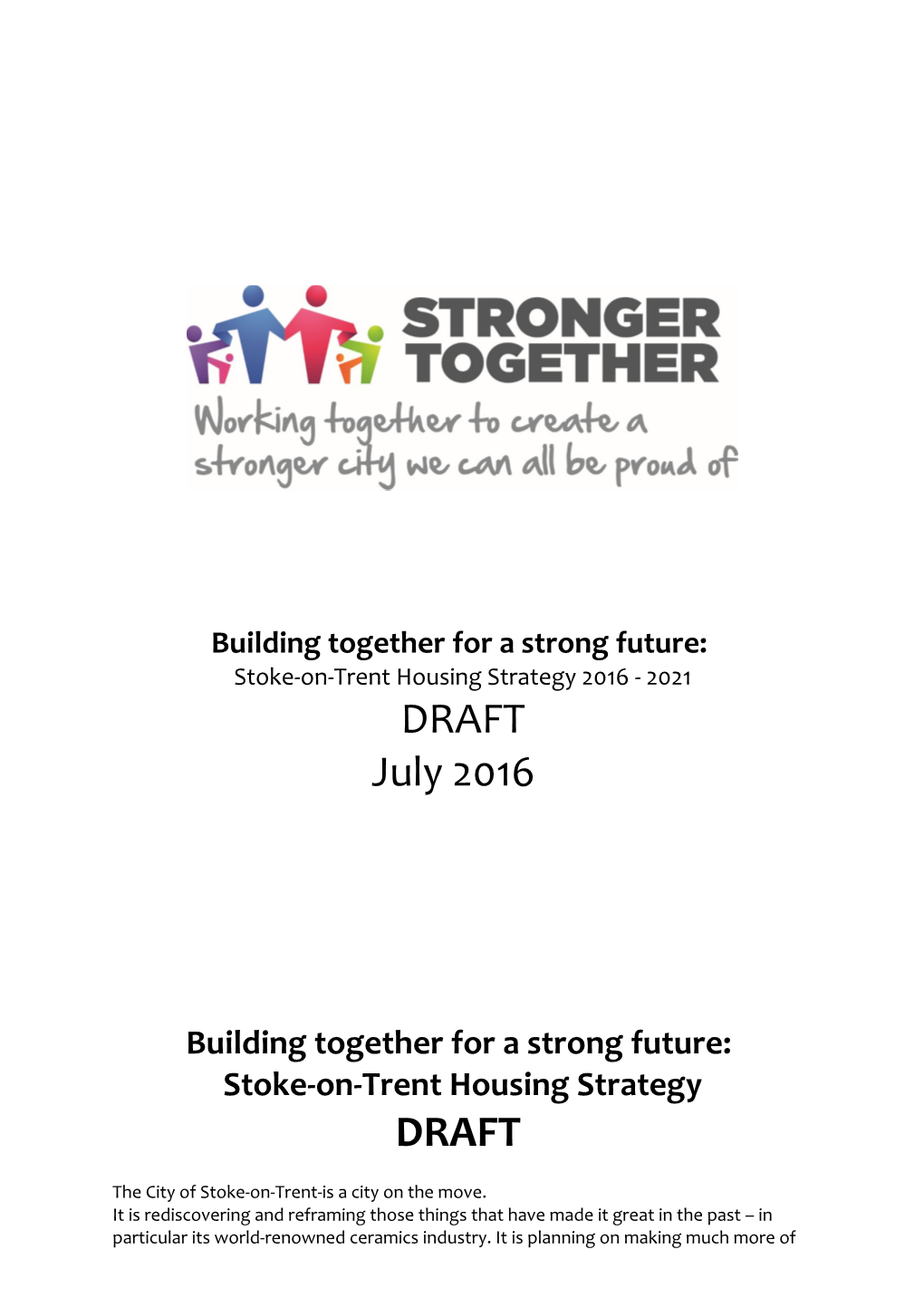 Building Together for a Strong Future