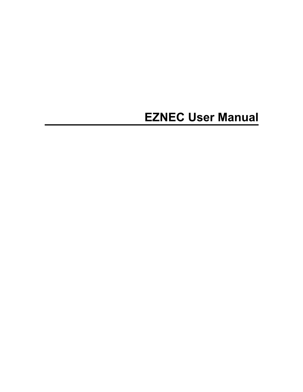 EZNEC User Manual