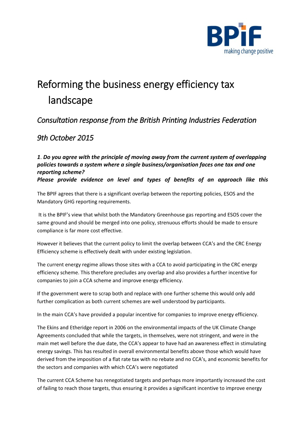 Reforming the Business Energy Efficiency Tax Landscape
