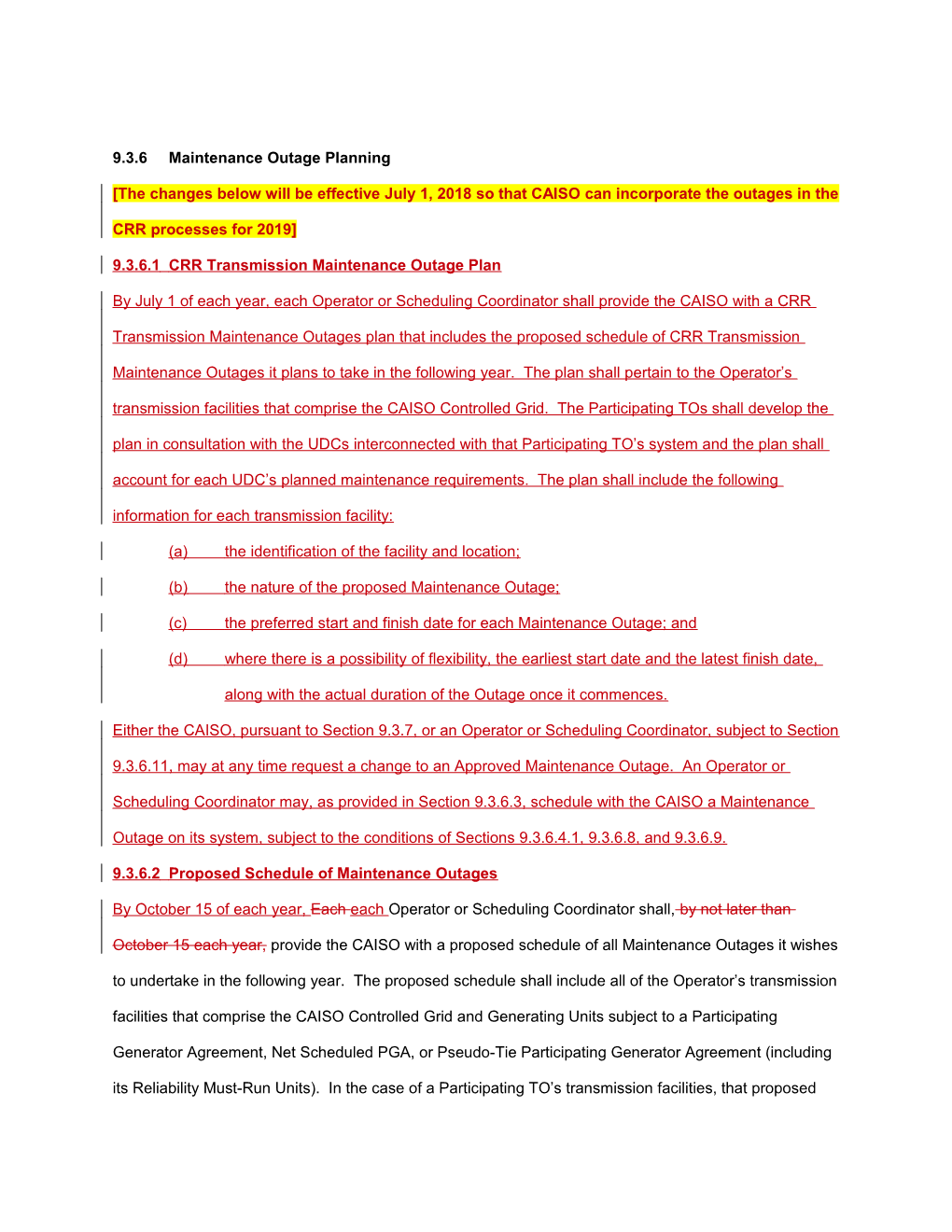 Draft Tariff Language - Congestion Revenue Rights Auction Efficiency, Track 1A