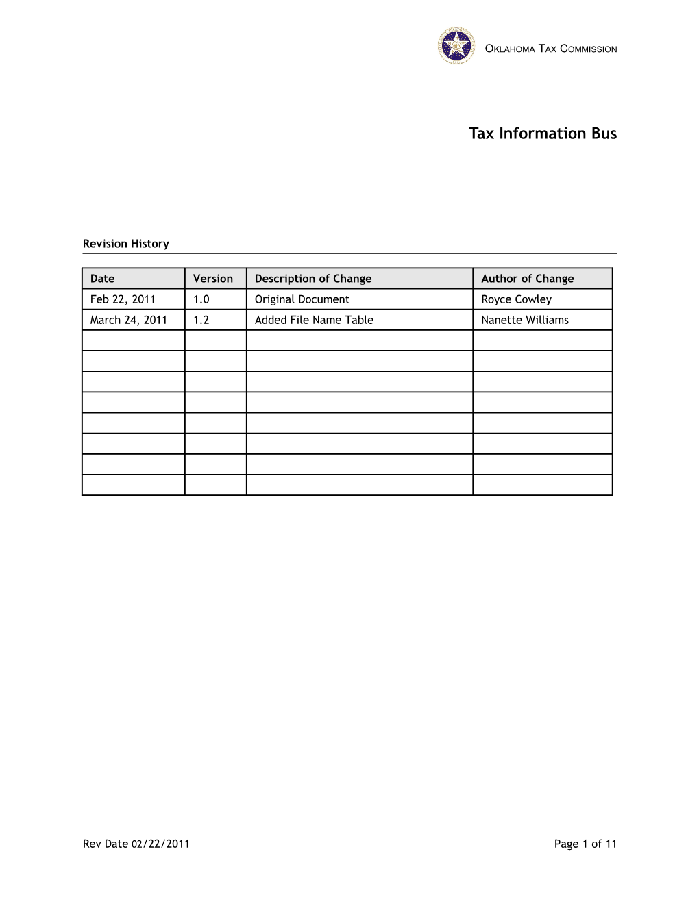 Tax Information Bus