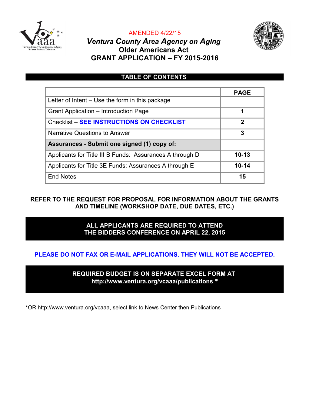 2006-07 RFP New Grants Application