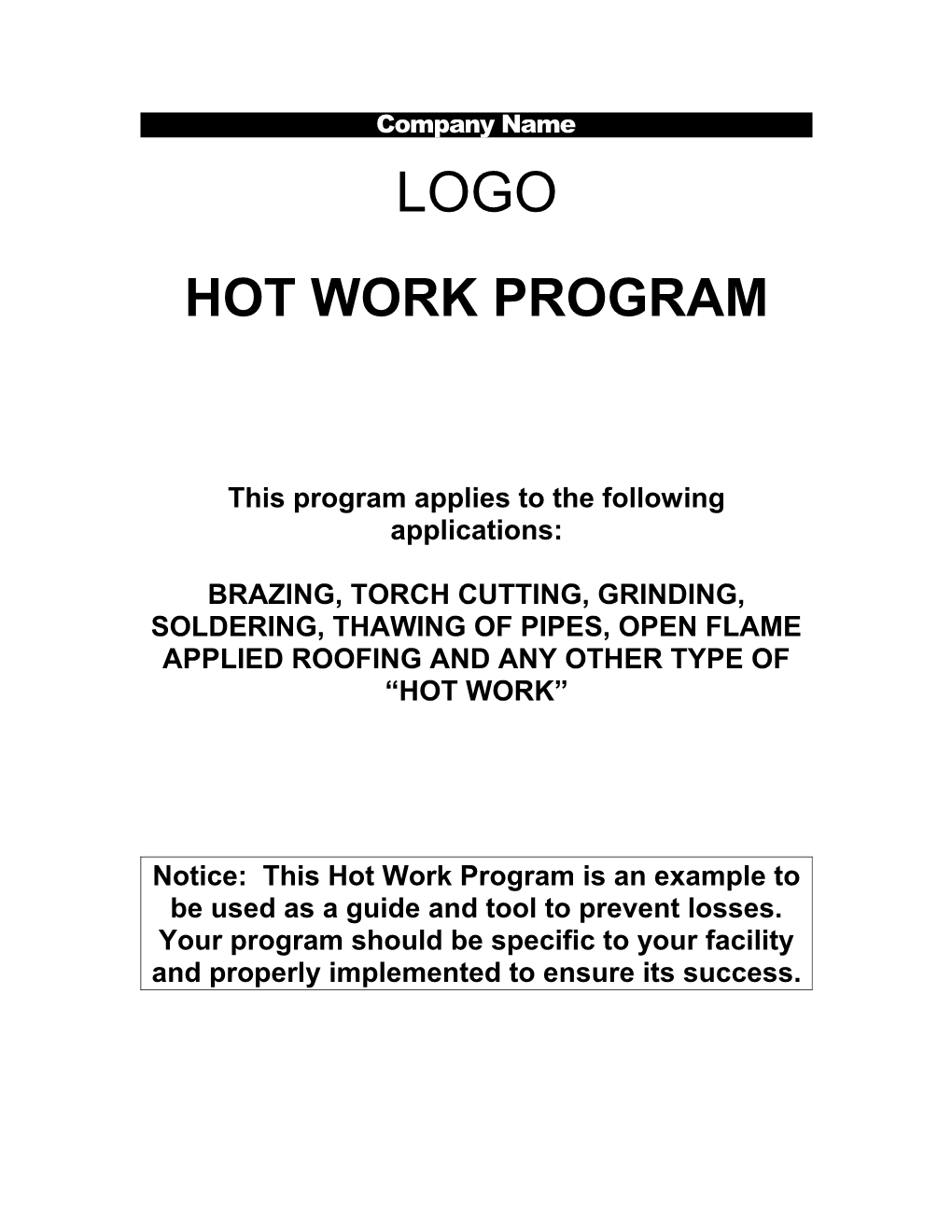 This Program Applies to the Following Applications