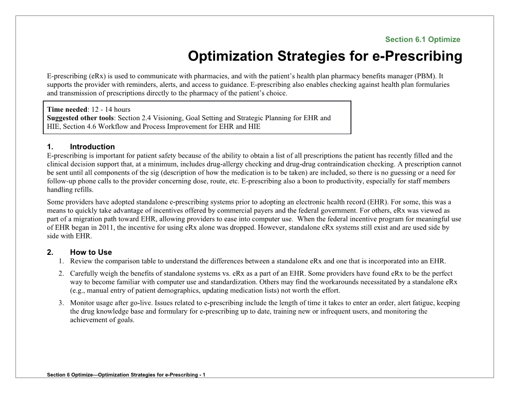 6 Optimization Strategies for E-Prescribing