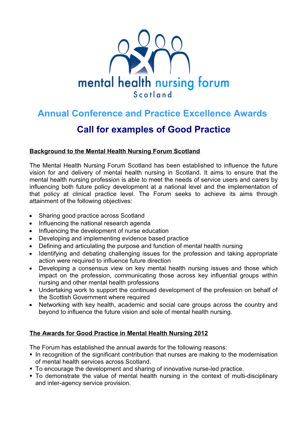 The Scottish Mental Health Nursing Forum