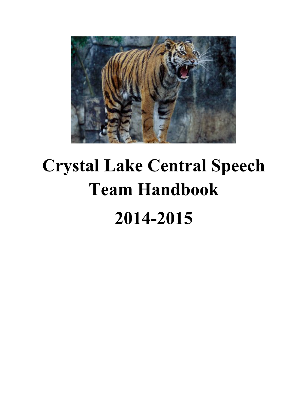 Crystal Lake Central Speech Team Handbook