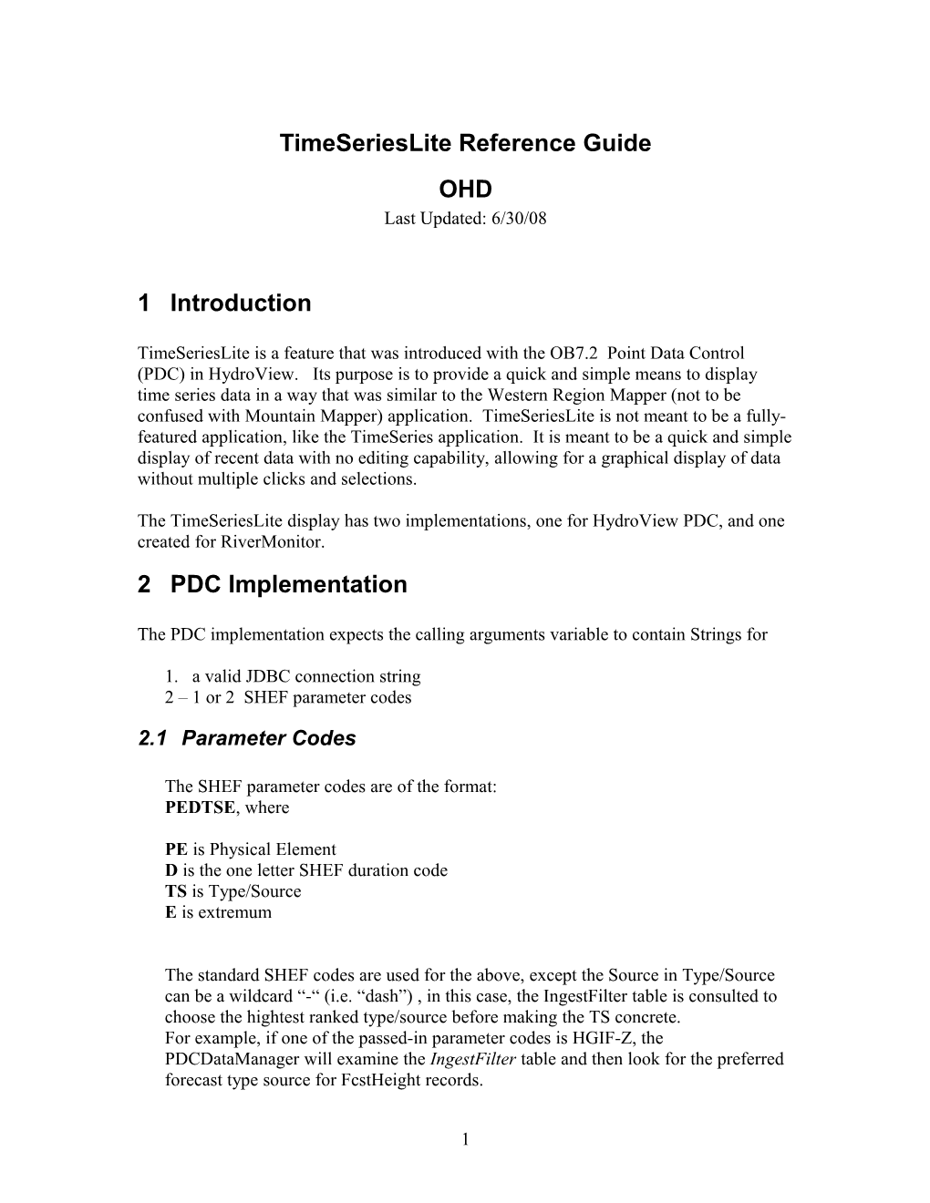 Timeserieslitereference Guide