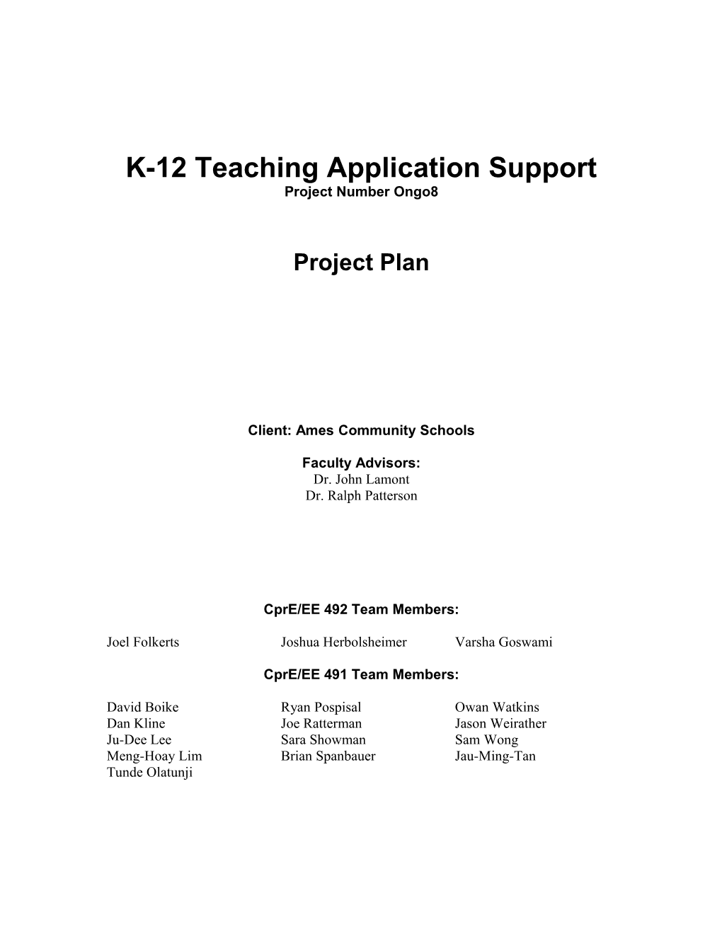 K-12 Teaching Application Support