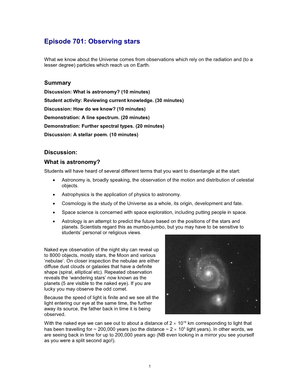 Discussion: What Is Astronomy? (10 Minutes)