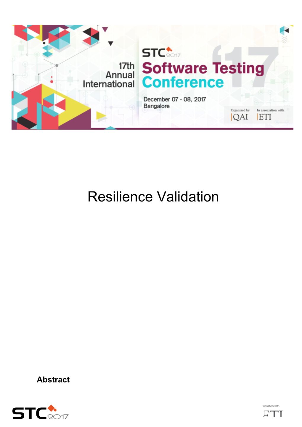 Resilience Validation