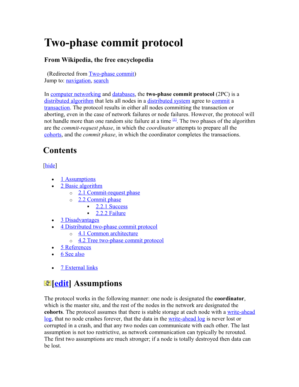 Two-Phase Commit Protocol