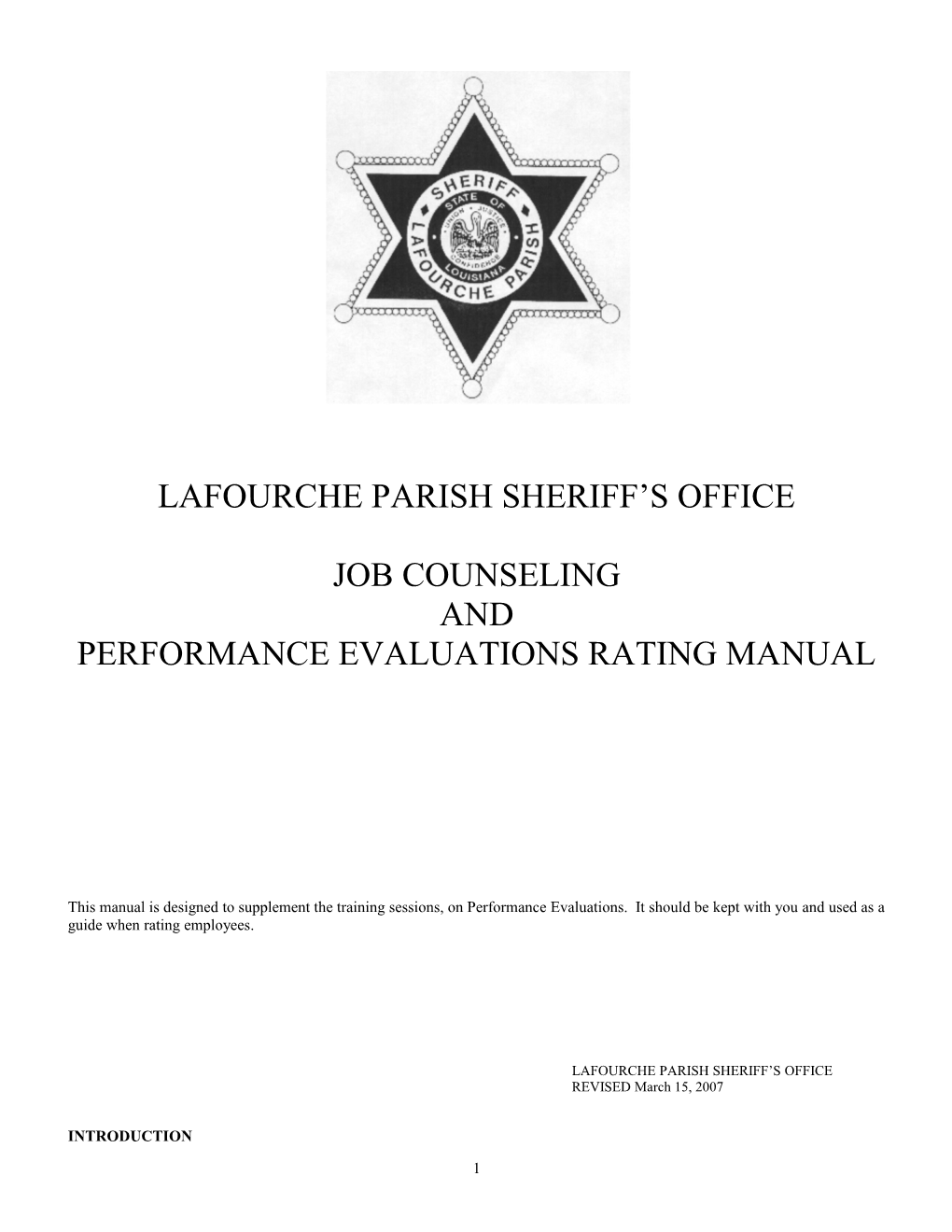 Job Counseling and Evaluation Report