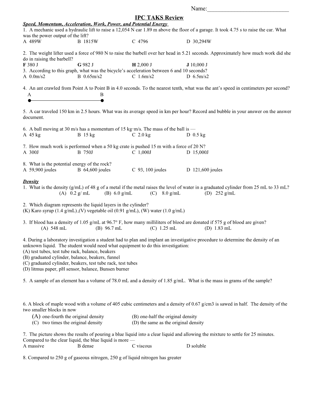 IPC TAKS Review