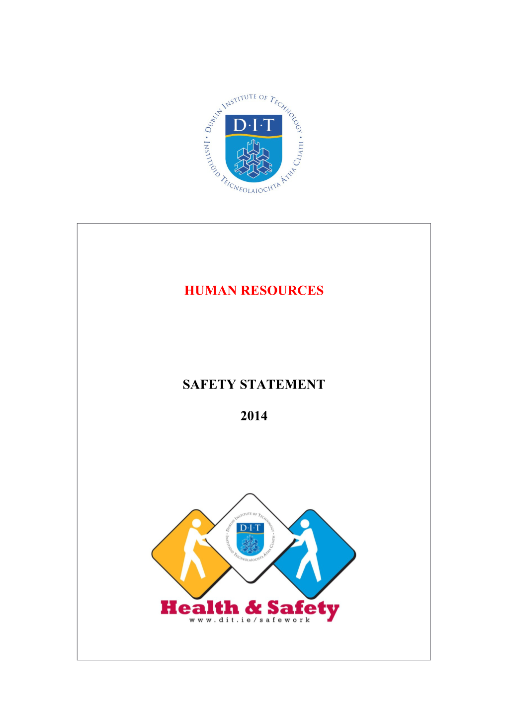 Safety Statement, DIT Human Resources