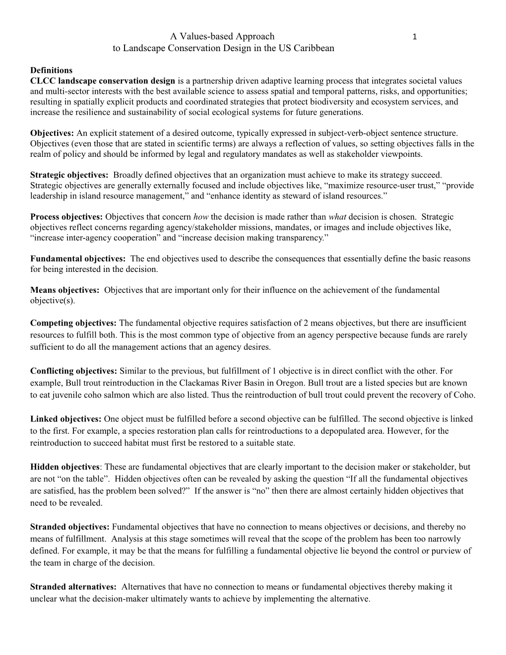 To Landscape Conservation Design in the US Caribbean