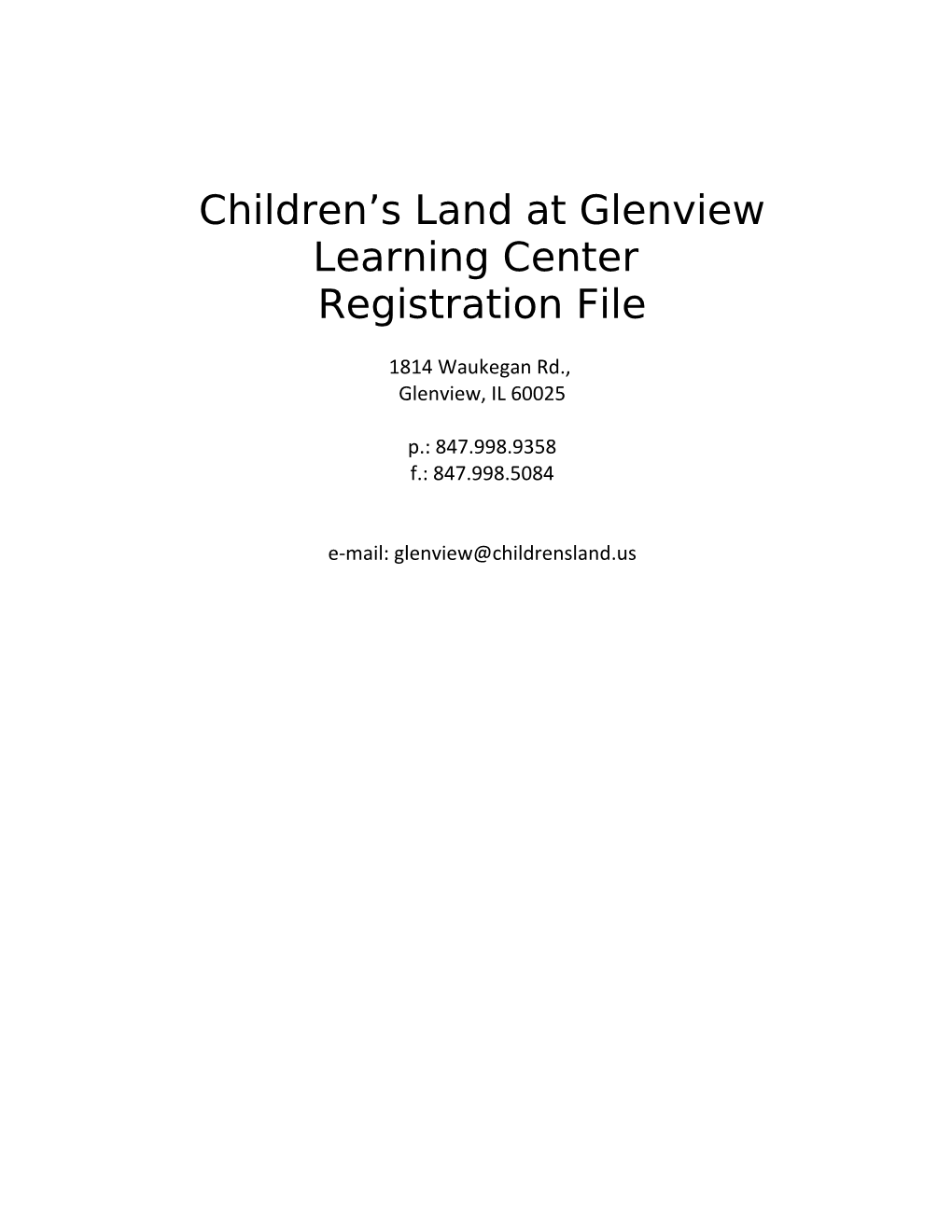 Children S Landat Glenview