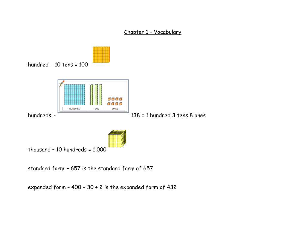 Chapter 1 Vocabulary