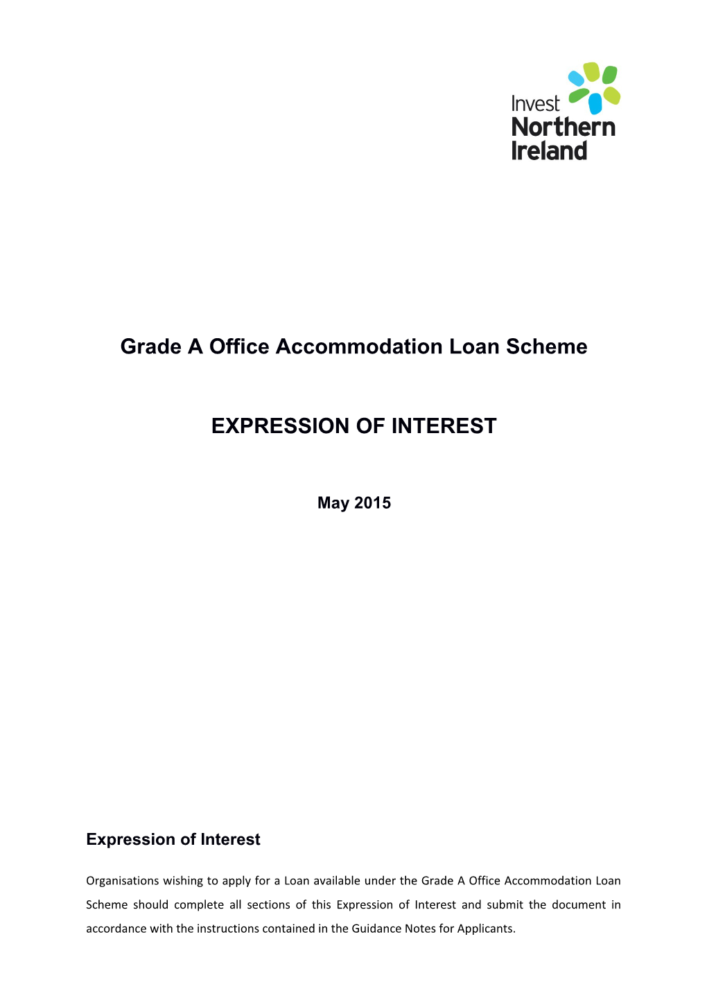 Grade a Office Accomodation Loan Scheme Expression of Interest (DOC)